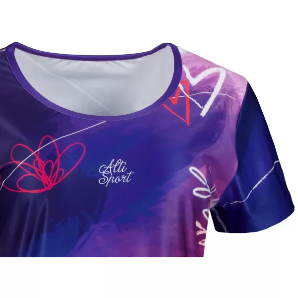  Tricou premium extins pentru femei ALTISPORT VOJ/ALW083SAT02 VIOLET 