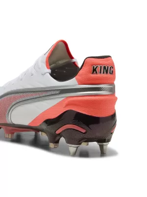 Cizme de fotbal pentru bărbați PUMA KING ULTIMATE MXSG 10881701 PUMA WHITE/PUMA SILVER