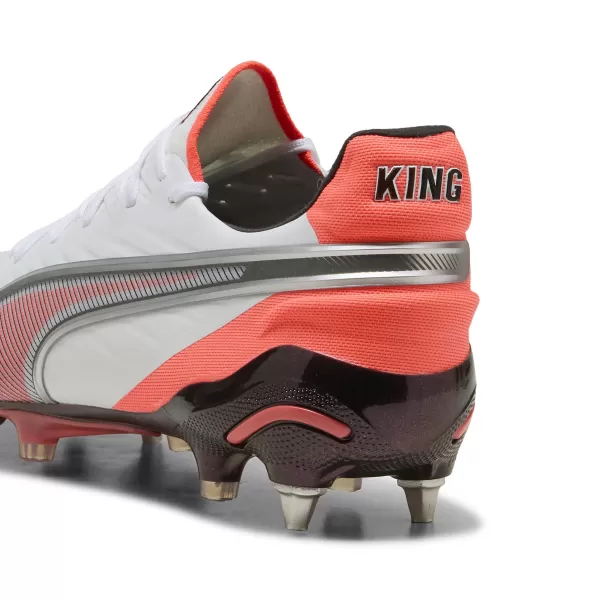  Cizme de fotbal pentru bărbați PUMA KING ULTIMATE MXSG 10881701 PUMA WHITE/PUMA SILVER 