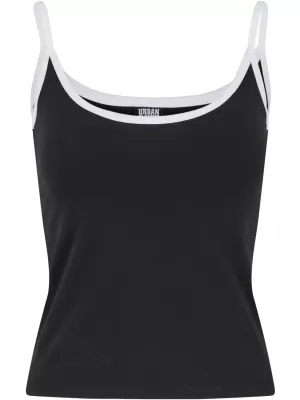Maieu de damă URBAN CLASSICS TB7485A NEGRU/ALB/ALB/NEGRU
