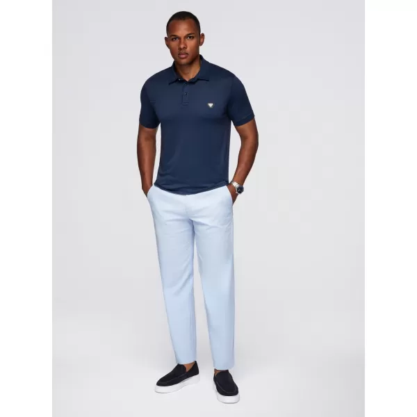  Mens t -thirt cu guler OMBRE OM-POSS-0150 ALBASTRU MARIN 
