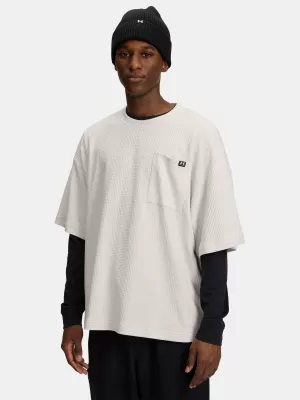 Tricou pentru bărbați UNDER ARMOUR UA RIVAL WAFFLE CREW 1383106-110 ALB