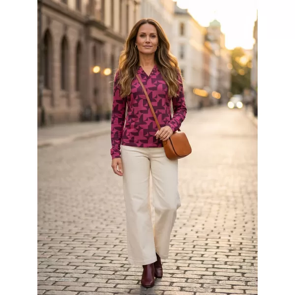  Tricou pentru femei ALTISPORT GINA BURGUNDIA 