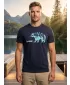 Tricou pentru bărbați cu mâneci scurte ALTISPORT ALM193129 SEA -BLUE