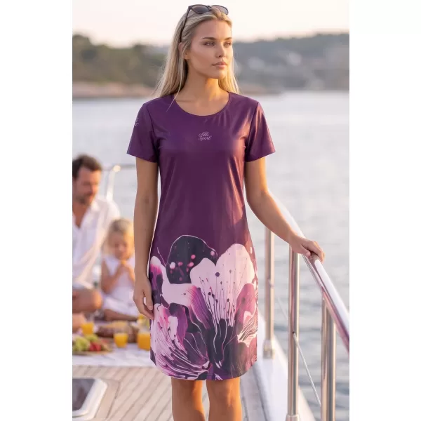  Tricou premium extins pentru femei ALTISPORT VOJ/ALW090SAT02 BURGUNDIA 