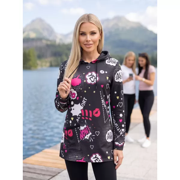  Hanorac de dama ALTISPORT GITA NEGRU 