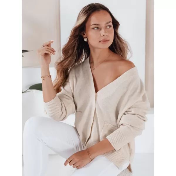  Cardigan pentru doamne DSTREET MY2510 ECRU 