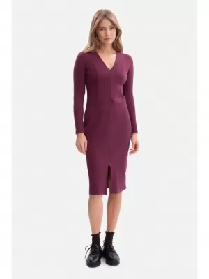 Rochie BEWEAR B307 PRUNĂ