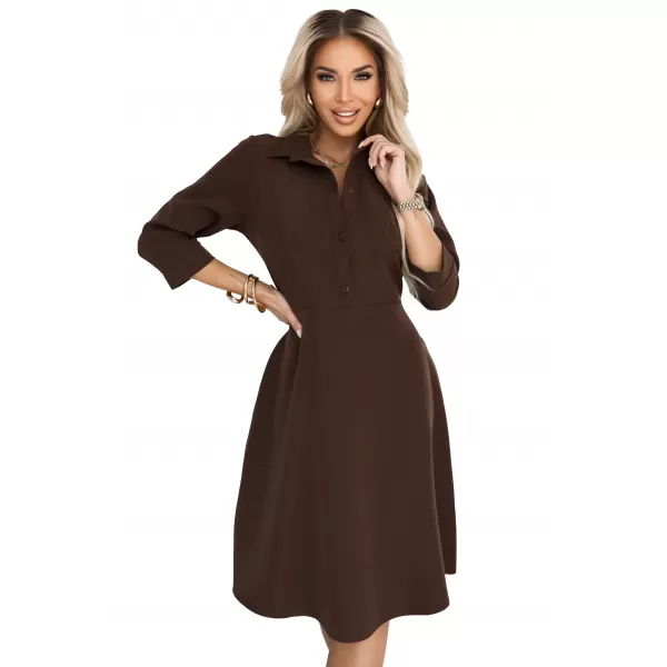  Rochie NUMOCO 286-9 CIOCOLATĂ 