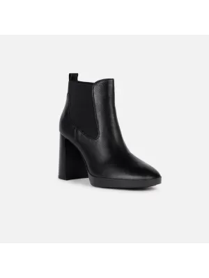 Pantofi de dama cu siret GEOX TEULADA NEGRU