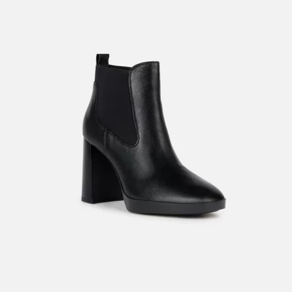  Pantofi de dama cu siret GEOX TEULADA NEGRU 