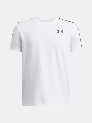 Tricou băieți UNDER ARMOUR UA B ICON TAPED SS 6001583-100 ALB