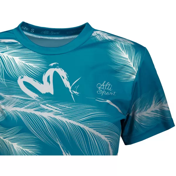  Crop top de damă premium ALTISPORT VOJ/ALW001TR07 SMARALD/GRI 