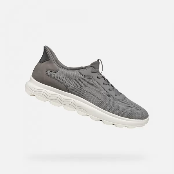  Adidași pentru bărbați GEOX SPHERICA PLUS GRI ÎNCHIS 