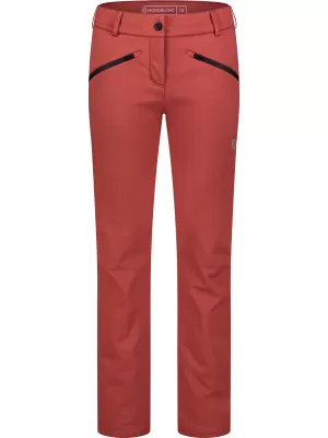 Pantaloni de softshell pentru femei NORDBLANC SWEEP NBFPL8278 ROȘU/VERDE