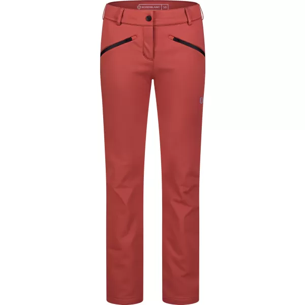  Pantaloni de softshell pentru femei NORDBLANC SWEEP NBFPL8278 ROȘU/VERDE 
