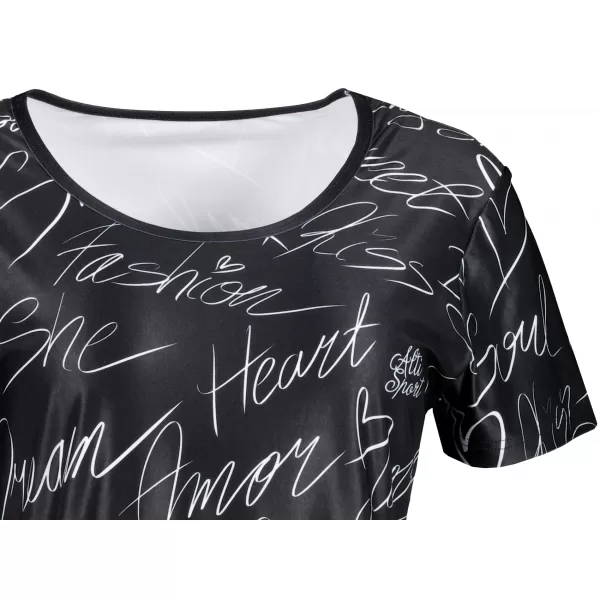  Tricou premium extins pentru femei ALTISPORT VOJ/ALW084SAT02 NEGRU 