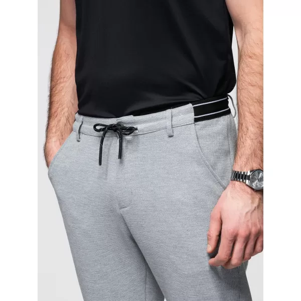  Pantaloni pentru bărbați OMBRE OM-PACP-0116 NEW GRI DESCHIS 