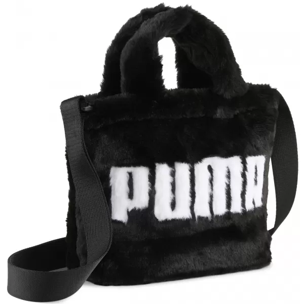  Geanta pentru doamne PUMA UP FAUX FUR MINI SHOPPER BAG 09171301 PUMA NEGRU 