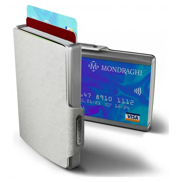  Portofel MONDRAGHI SAFFIANO ARGINT 