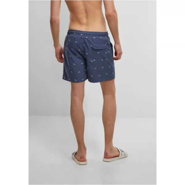  Pantaloni scurți de baie URBAN CLASSICS TB2680 VINTAGE BLUE/FROST MINT 