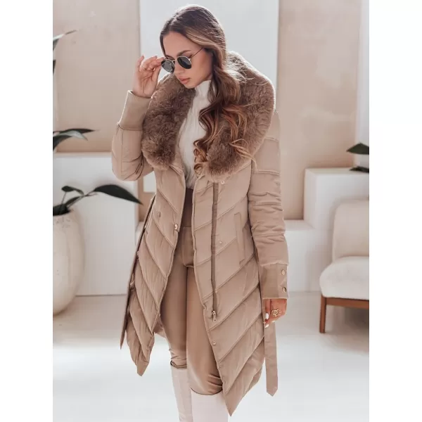  Geacă pentru doamne DSTREET TY5077 CARAMEL 