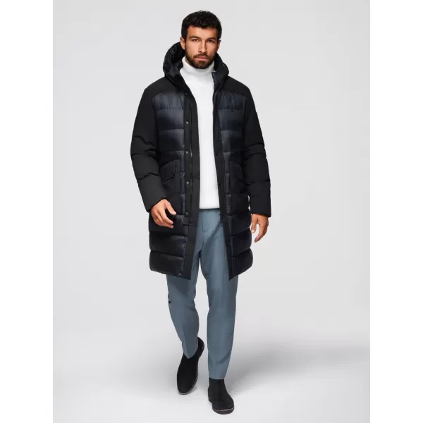  Palton pentru bărbați OMBRE OM-JALJ-0308 NEGRU 