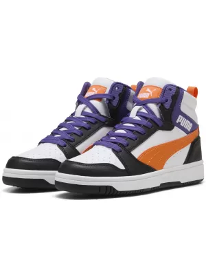 Pantofi pentru bebeluși PUMA REBOUND V6 MID JR 39383134 PUMA ALB/PORTOCALIU/NEGRU