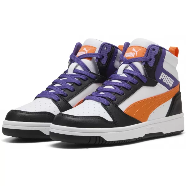  Pantofi pentru bebeluși PUMA REBOUND V6 MID JR 39383134 PUMA ALB/PORTOCALIU/NEGRU 