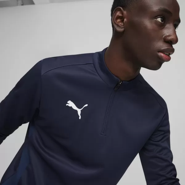  Cămaşă PUMA TEAMGOAL TRAINING 1/4 ZIP TO 65862906 PUMA NAVY/ALB/ALBASTRU PERSAN 