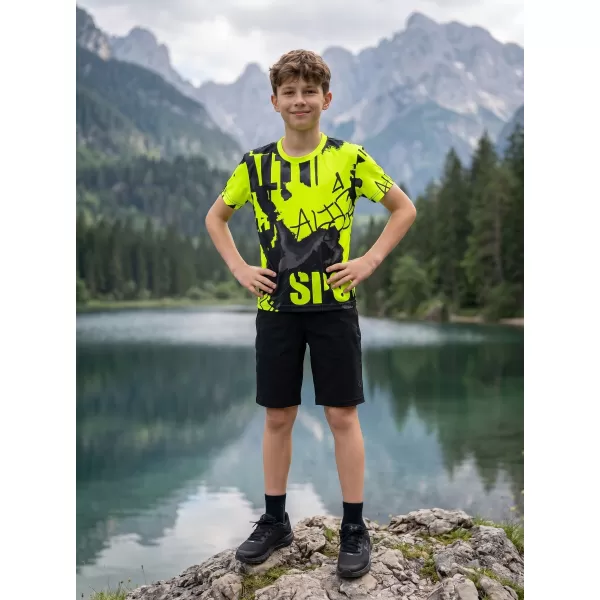  Premium funcțional pentru copii ALTISPORT VOJ/ALK076TR01 NEGRU/FLUO YELLOW 