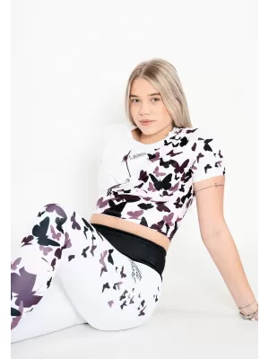 Crop top funcțional premium pentru femei ALTISPORT VOJ/ALW022TR07 ALB