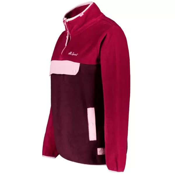  Hanorac de damă din fleece ALTISPORT GEMMY BURGUNDIA 