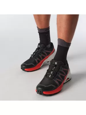 Pantofi pentru bărbați SALOMON SPEEDCROSS PEAK NEGRU/ASFALT/ROSU APRINS
