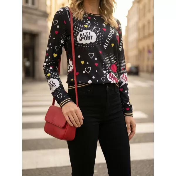  Tricou de damă ALTISPORT GAIA NEGRU 