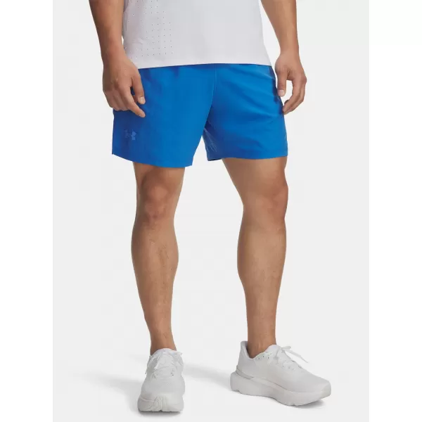 Pantaloni scurți pentru bărbați UNDER ARMOUR UA LAUNCH PRO 2N1 7 SHORTS ALBASTRU 