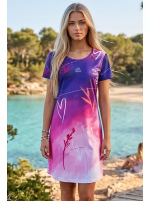 Tricou premium extins pentru femei ALTISPORT VOJ/ALW083SAT02 VIOLET