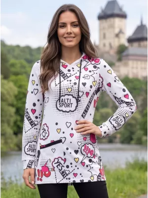 Hanorac de dama ALTISPORT GITA ALB