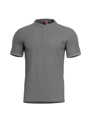 tricou PENTAGON LEVANTES HENLEY T-SHIRT STRIPES K09025 LUP/GRI