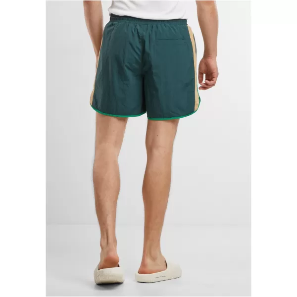  Pantaloni scurți de înot pentru bărbați URBAN CLASSICS TB7348 VERDE STICLA 