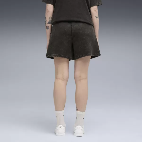  Pantaloni scurți de damă PUMA ESS ELEVATED WASH HIGH-WAIST SHORTS 5" TR 68810501 PUMA NEGRU 