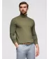 Cămaşă OMBRE OM-LSCL-0130 VERDE MĂSLIN ÎNCHIS