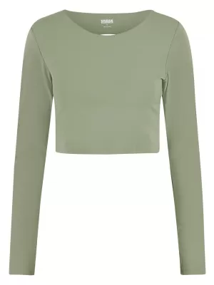 Tricou de damă URBAN CLASSICS TB7807 VERDE MATCHA