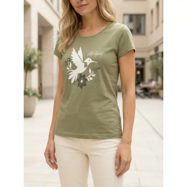  Tricou pentru femei cu mâneci scurte ALTISPORT ALW192122 KAKI 