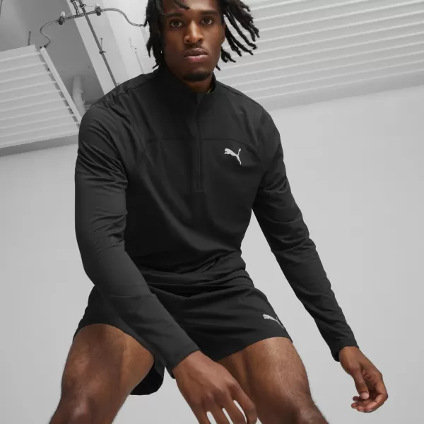  Tricou sport PUMA RUN CLOUDSPUN 1/4 ZIP 52499201 PUMA NEGRU 
