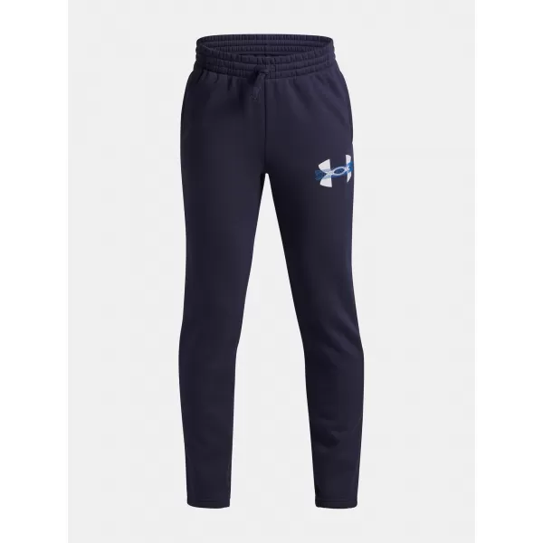  Pantaloni de trening pentru băieți UNDER ARMOUR UA RIVAL FLC CBLCK GRPHC JGR 6004995-403 ALBASTRU 