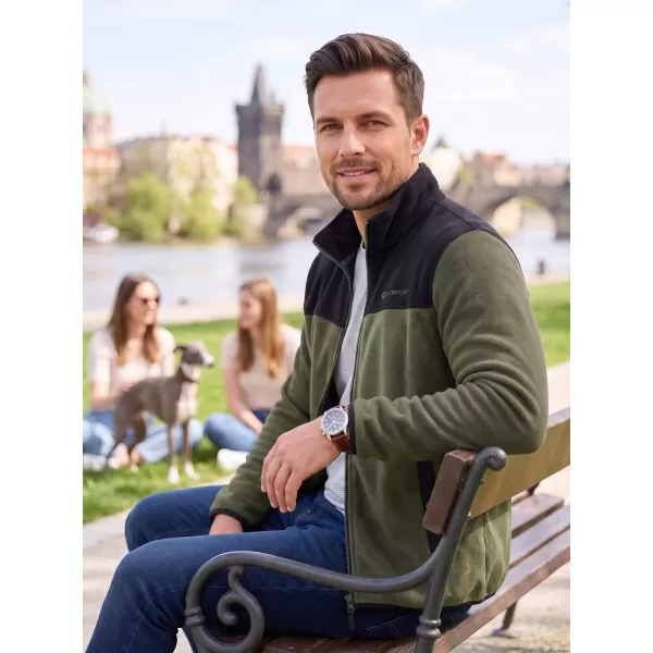  Hanorac pentru bărbați din fleece ALTISPORT GAMEL KAKI 
