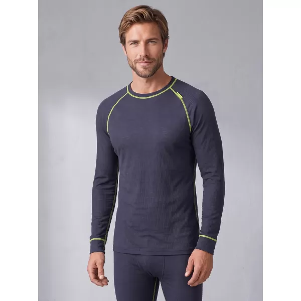  Set termic pentru bărbați ALTISPORT GAIN GRI ÎNCHIS/LIME 