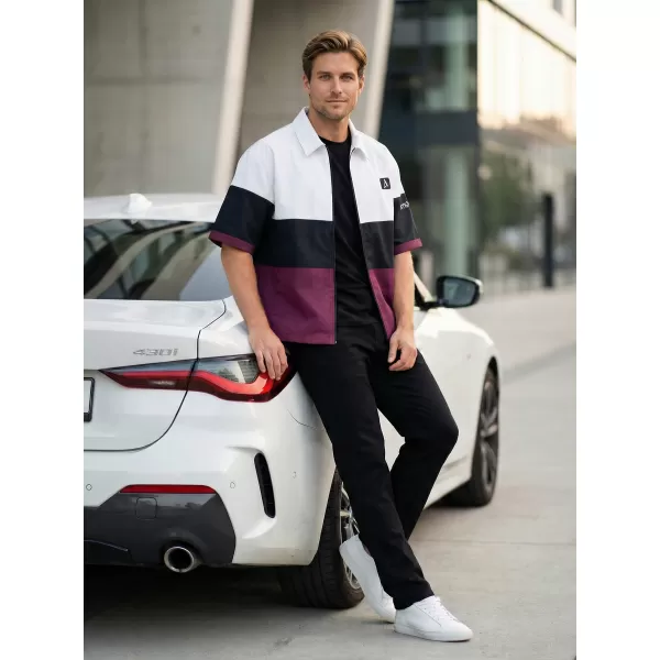  Cămașă premium pentru bărbați ALTISPORT VOJ/ALM051KOS01 BURGUNDIA 