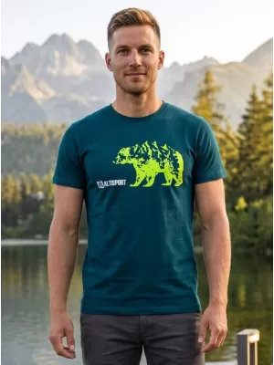 Tricou pentru bărbați cu mâneci scurte ALTISPORT ALM193129 KEROSEN